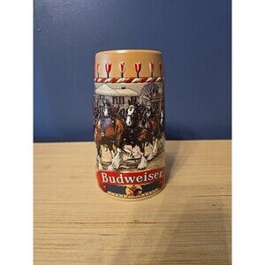 1986 Anheuser Busch Budweiser Beer Stein Clydales Holiday B Series Tankard